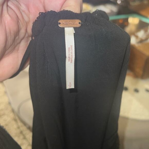 FREE PEOPLE all black slouchy sequin jumpsuit S - Picture 3 of 8